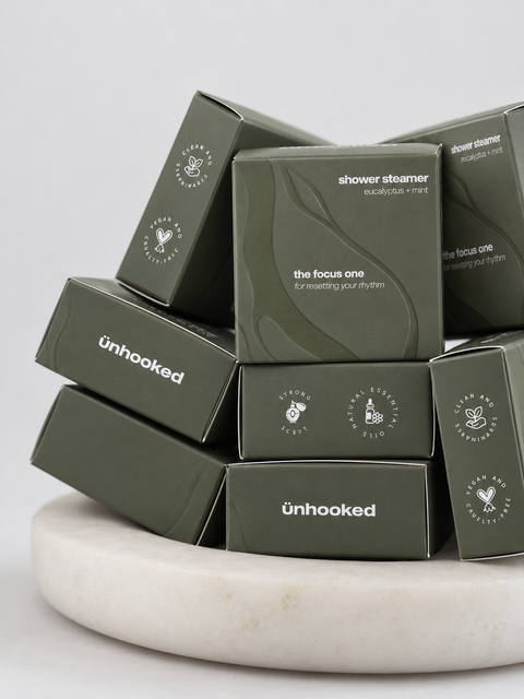 Unhooked Shower Steamer | Eucalyptus + Mint | 1 Tablet